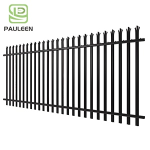 Belle clôture de sécurité en palissade en béton préfabriqué en acier Prix Clôture à poteau tranchant en forme de W de haute qualité - Product Image 1