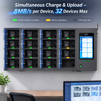 Station de charge pour caméras corporelles à 8 baies, écran tactile 14 pouces, support mural, téléchargement de données, stockage d'épreuves