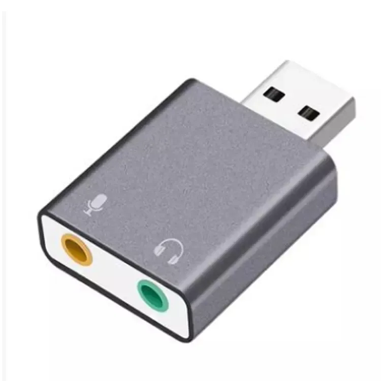 External USB Sound Card portable HIFI Magic Voice 7.1CH Microphone-in Audio-out port Free Drive Plug Sound Card