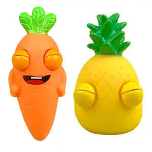 Nouveaux fruits mignons ananas pincement libération jouets de stress Simulation créative ananas presser jouet pour les yeux