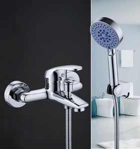 Ensemble <span class=keywords><strong>de</strong></span> robinetterie <span class=keywords><strong>de</strong></span> baignoire et douche murale en laiton poli YaoPeng, pommeau <span class=keywords><strong>de</strong></span> douche pluie 12 pouces, <span class=keywords><strong>1</strong></span> poignée, installation <span class=keywords><strong>2</strong></span> trous, valve en céramique - Product Image 1