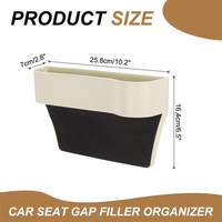 Ensemble de remplissage d'espace de siège de voiture, boîte de rangement à texture fibre de carbone, poche latérale de console multi-compartiments pour téléphone, clés, portefeuille, universel