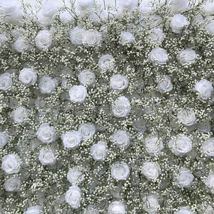 Romántico Roll up Faux Baby's Breath Wall Telón de fondo para boda Pasillo y decoración de mesa Sweetheart - Product Image 2