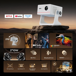 1080p GTV Full <span class=keywords><strong>HD</strong></span> 180 ° Proyector Portátil con Diseño de Techo Abatible Certificado - Product Image 5