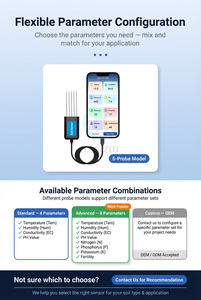 Sonde de sol 8-en-1 USB Plug-and-Play, testeur NPK, pH, <span class=keywords><strong>EC</strong></span>, humidité, température, IP68, acier inoxydable 304, 5 sondes, profondeur 11 cm - Product Image 5