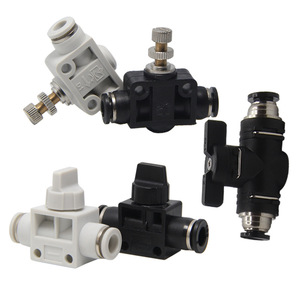 Valve de régulation manuelle pneumatique Wentai 8 10 12 mm, connecteur pneumatique blanc/noir pour système de contrôle d'air - Product Image 1