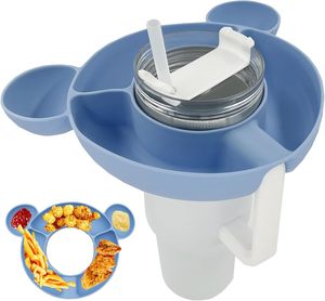 Cute Bear Silicone Reusable Snack Bowl & Tray for 40 oz for Tumbler <b>Cups</b> with Handle Multi-color - Product Image 3