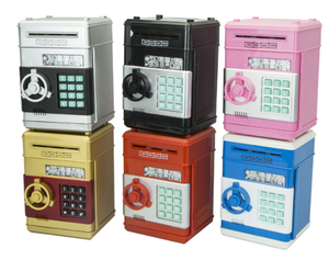 Regalo <span class=keywords><strong>Popular</strong></span> cajas de dinero electrónicas Cajero Automático juguete con contraseña efectivo moneda puede caja de ahorro de dinero hucha para niños - Product Image 1