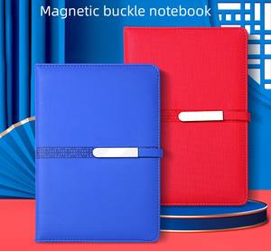 定制徽标豪华PU皮革磁性A5日记本笔记本带笔保温杯3合1企业礼品套装年末促销 - Product Image 4