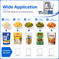 Machine de remplissage et d'emballage horizontale pour sachets préformés Doypack de viande séchée, grains de café, biltong, thon, ail