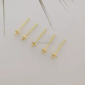 Risultati dei gioielli Au750 accessori per orecchini in oro 18 carati Post Plug Ear Pin Pearl Stud Earring