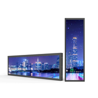 Écran LCD d'angle de rayonnage d'usine 24 pouces 1920x360 Android 10 2 Go 32 Go BOE Capacitif avec CMS à distance pour Ascenseur et Magasin de Détail