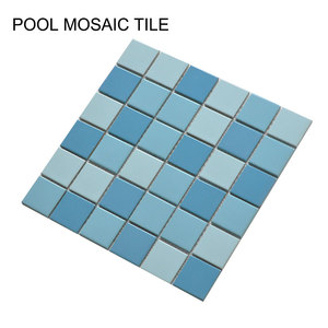 Antideslizante <span class=keywords><strong>1x1</strong></span> de interior al aire libre foshan descuento cobalto oscuro azul verde blanco 5*5cm de cerámica piscina de azulejos de mosaico para piscina - Product Image 4