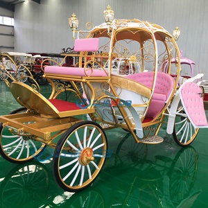 Chariot de mariage en bois style citrouille populaire, inspiré de Cendrillon - Léger, couleur et taille personnalisables - Product Image 2