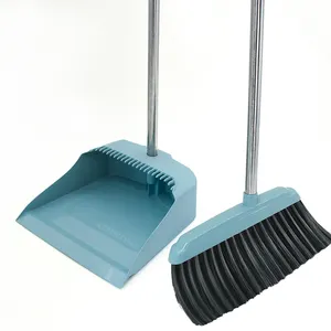 长时间使用不锈钢可旋转扫帚塑料刷地板清洁扫帚和簸箕套装