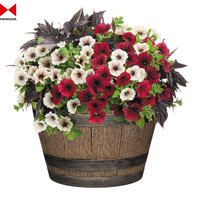 Pot de fleurs en plastique imitation bois, taille King Size, pour plantes vertes, grand pot à bonsaï, grand pot de fleurs en plastique