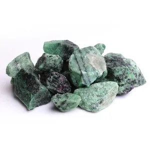 Wholesale Rough Stone Raw Gemstone Chakra Stone Irregular Healing Crystals Ruby in Zosite Natural Stone