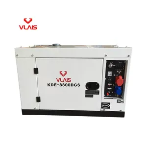 Super silent 8.5kva 7kw home air cooled diesel electric power generator genset with mobile wheels for sale