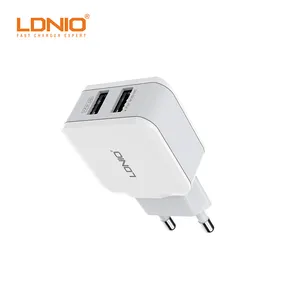 LDNIO A2202 אירו תקע 2 יציאות 5V 2.4A USB קיר מטען אוניברסלי נסיעות מטען