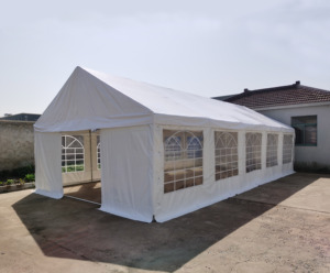 Carpa de Boda Personalizada de PVC Blanco CON Ventana, de Una Sola Capa, de Acero, Resistente a los Rayos UV para las Cuatro Estaciones, para Almacenamiento, Exposiciones, Exteriores, Exhibición de Autos - Product Image 5