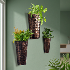 Modern Style <b>Wall</b> Hanging Flower Vase Factory Wholesale Classic Design Hammered Pot Copper Antique Balcony Decor Stainless Steel - Product Image 5