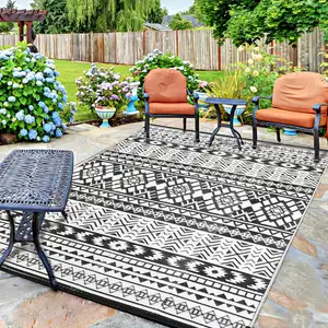 Outdoor Carpet 100% PP Water Resistant Anti-UV Easy To Clean Outside Recycled Plastic Rugs
