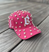 Casquettes de baseball personnalisées en cristal de verre pour hommes, 6 panneaux, respirantes, lettres 3D brodées, casquette de baseball de luxe, casquette de camionneur