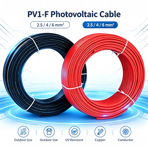 <span class=keywords><strong>สาย</strong></span>เคเบิลโซลาร์เซลล์ <span class=keywords><strong>PV1</strong></span>-<span class=keywords><strong>F</strong></span> ป้องกันการเสื่อมสภาพ ขนาด 2.5/4/6 มม.² <span class=keywords><strong>สาย</strong></span>ทองแดงเคลือบดีบุกแบบยืดหยุ่น สำหรับการจัดวางระบบไฟฟ้าโซลาร์เซลล์ภายนอกอาคาร - Product Image 6