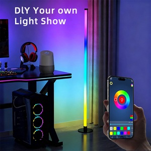 Thông minh rgbic LED góc Đèn sàn cho hiện đại trang trí nội thất App & điều khiển từ xa đồng bộ âm nhạc thay đổi màu sắc cho phòng ngủ phòng khách - Product Image 4