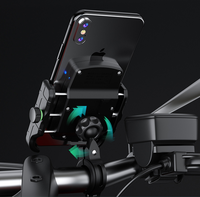 Support de téléphone pour moto en vente chaude, chargeur USB QC3.0 12V-90V, rotation à 360 degrés, support de téléphone pour vélo adapté aux téléphones de 5,4 à 7,2 pouces