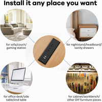 Multiprise de bureau encastrable avec charge rapide USB-C PD 20W, prise d'extension encastrée élégante, pour articles électriques de bureau