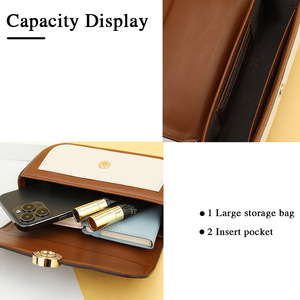 Baellerry Women's Crossbody Bag Horizontal <b>Square</b> Large Capacity Shoulder Bag For Everyday Use - Product Image 2