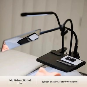 Station portable 5-en-1 en acier inoxydable et ABS avec LED UV pour le durcissement de l'adhésif d'extensions de cils, boîtes de rangement pour cils - Product Image 5