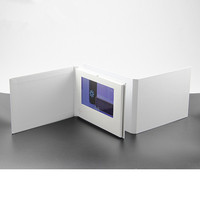 7 pouces TFT LCD écran vidéo jouer publicité ou promotion cadeau carte de voeux blanc blanc vidéo lecture papier brochure avec boutons