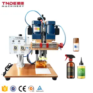 RTS TNDE Table Automatic Plastic Bottle Screw Capping Machine Pneumatic Cosmetics Bottle Cap Sealing Machine