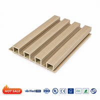 Vente d'usine : Panneaux muraux 3D en WPC PVC européens, écologiques, imperméables, ignifuges, panneaux muraux cannelés modernes en WPC