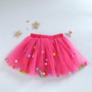 Falda Tutú de Tul Suave para Bebés Niñas, Disfraz de Princesa <span class=keywords><strong>con</strong></span> <span class=keywords><strong>Pompones</strong></span> para Fiesta de Cumpleaños - Product Image 1