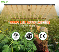 Offre Spéciale 10 barres à spectre complet 1000W LED élèvent des lumières pour serre en aluminium IP65 pour la culture de fleurs couleur blanc chaud