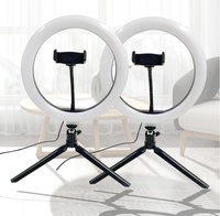10 pollici Live Streaming Broadcast YouTube Video Beauty Makeup Photography Selfie LED Ring Light lampada ad anello da tavolo LED Circle Light