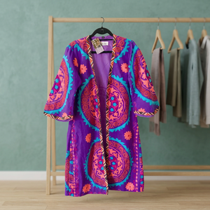 Chaqueta de talla libre Tribal Bohemia bordada a mano para mujer - Product Image 3