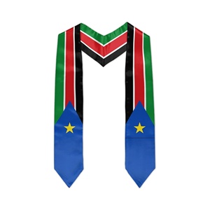 La bandiera <span class=keywords><strong>della</strong></span> laurea del Sudan del sud ha rubato la sciarpa <span class=keywords><strong>della</strong></span> fazzoletta del giorno dei regali <span class=keywords><strong>della</strong></span> classe di laurea 2025 ha rubato l'onore del laureato ha rubato il classico Design finale - Product Image 1