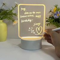 Tableau d'écriture vierge en acrylique personnalisé de haute qualité avec effet de changement de couleur RVB, idéal pour chambre d'enfant, veilleuse, cadeau