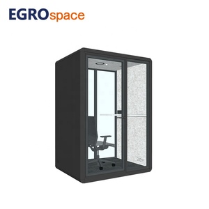 Cabine de travail modulaire moderne EGROspace pour intérieur, insonorisée, avec vitres, pour la confidentialité des appels téléphoniques, bureau en pod - Product Image 3