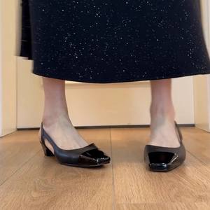 Nouvelles Chaussures Femme Chic Françaises à Bout Carré 2026, Sandales à Talon Carré Noir à Bout Fermé, Confortables et Anti-fatigue, Chaussures pour Dames à Talon Bloc - Product Image 3