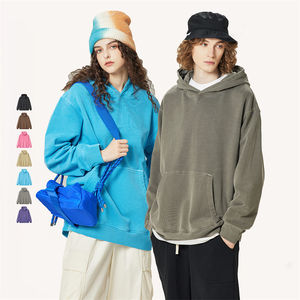 Vente en gros 100% coton 420g sweat à capuche délavé à l'acide sweat à capuche unisexe surdimensionné vintage pull d'hiver vierge de haute qualité - Product Image 4