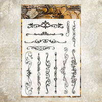 Timbre en silicone transparent vintage, motif carte postale, timbre de vélo et gentleman, pour les amateurs de loisirs créatifs, idéal pour les journaux et les albums de scrapbooking