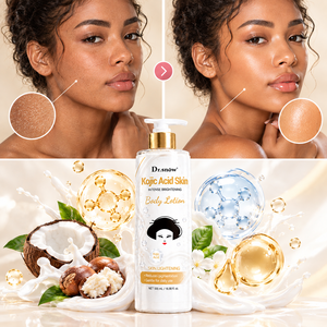 Crème hydratante pour le corps à la peau foncée avec logo personnalisé, crème nourrissante pour la peau, beurre de karité, acide kojique, lotion pour le corps - Product Image 1