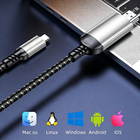 Cable USB C a HDMI 4k 30hz, Adaptador HDMI Tipo C, Aluminio Trenzado, Compatible con Thunderbolt 4 para Macbook, Laptop y Monitor