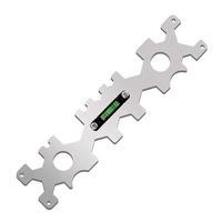 Clé de plomberie multifonctionnelle 15-en-1 de 7-32 mm avec niveau intégré, outil d'installation de robinets et d'éviers