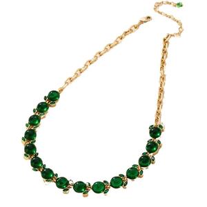Collar <span class=keywords><strong>de</strong></span> Aleación Electrochapada Verde <span class=keywords><strong>de</strong></span> <span class=keywords><strong>Segunda</strong></span> <span class=keywords><strong>Mano</strong></span> para Mujer, Cadena <span class=keywords><strong>de</strong></span> Clavícula Elegante y Exquisita <span class=keywords><strong>de</strong></span> Alta Gama Estilo Europeo Americano Transfronterizo - Product Image 5